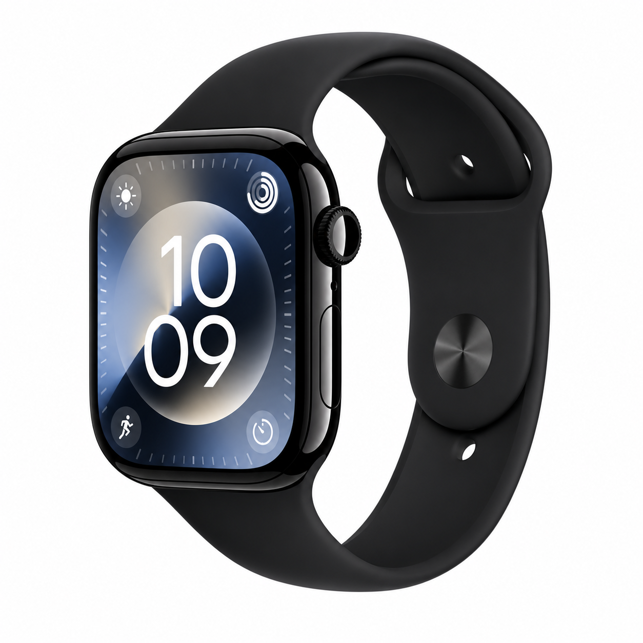 Apple Watch Series 11（GPSモデル）42mm　ジェットブラックアルミニウムケース　ブラックスポーツバンド　S/M